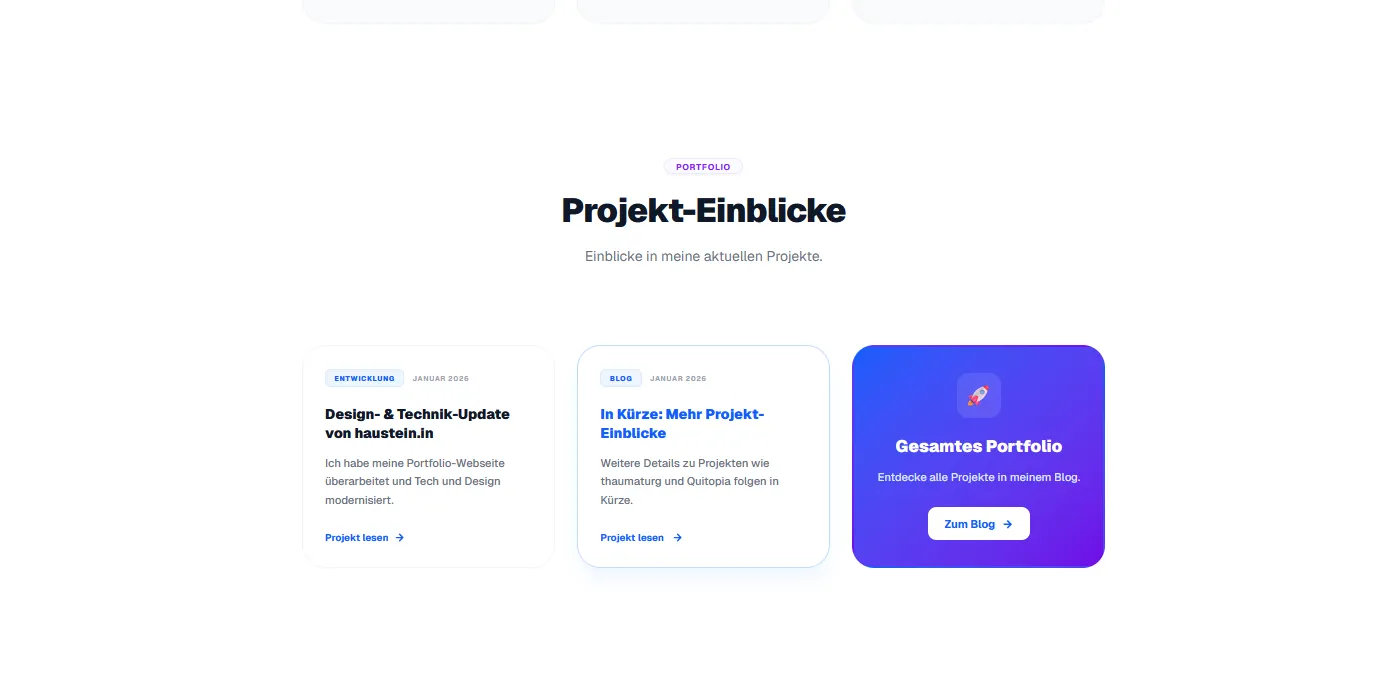 haustein.in neues Design / WIP -> kann sich noch ändern.